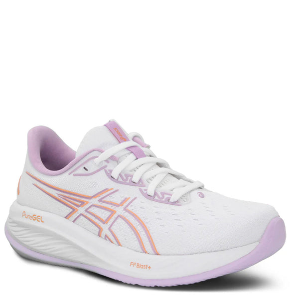 Womens Asics Gel Cumulus 26 White/Light Ube