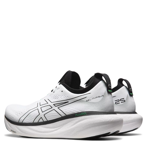 Mens Asics Gel Nimbus 25 White/Black