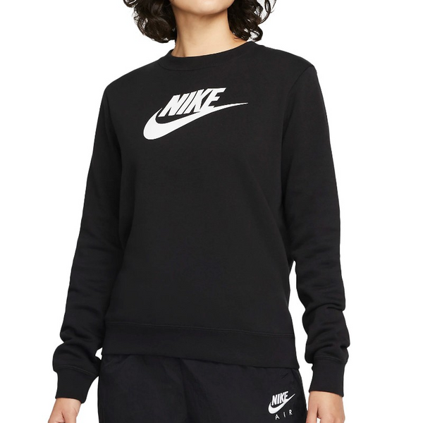 Womens Nike Sportswear Essential Fleece Crew Black
