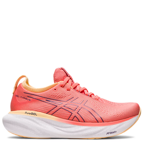 Womens Asics Gel Nimbus 25 Papaya/Dusty Purple