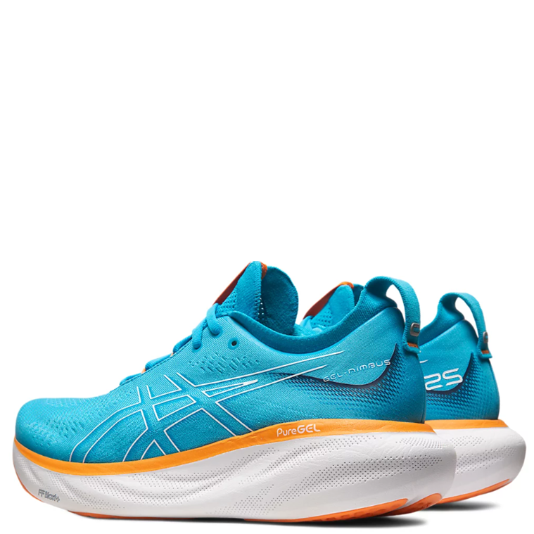Mens Asics Gel Nimbus 25 Island Blue/Sun Peach – Sneakers Direct