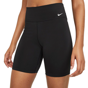 Womens Nike One Mid Rise 7 Inch Bike Shorts Black