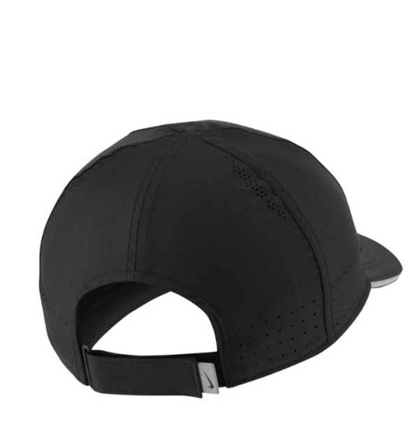 Adults Nike Dri-Fit Aerobill Featherlight Black/Silver Hat