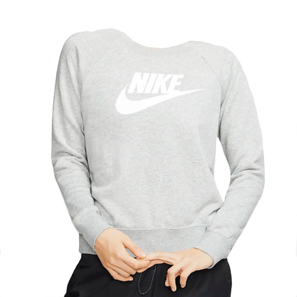 Womens Nike Sportswear Essential Fleece Crew Grey