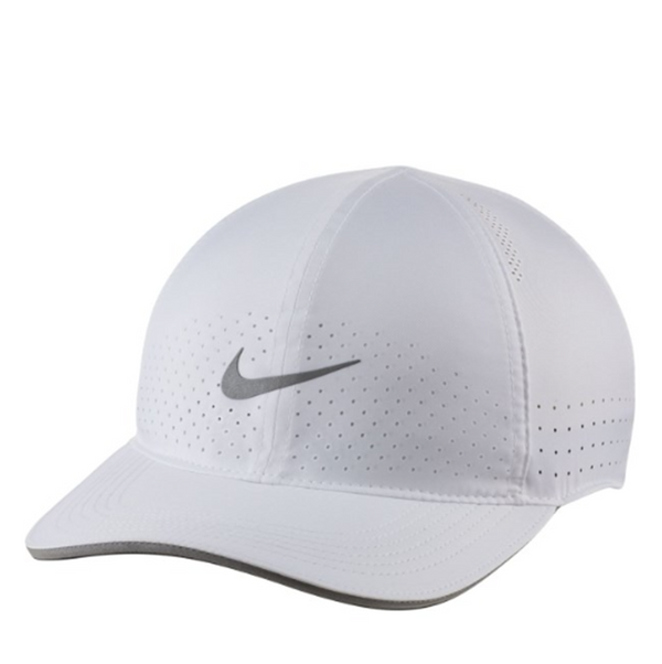 Adults Nike Dri-Fit Aerobill Featherlight White/Silver Hat