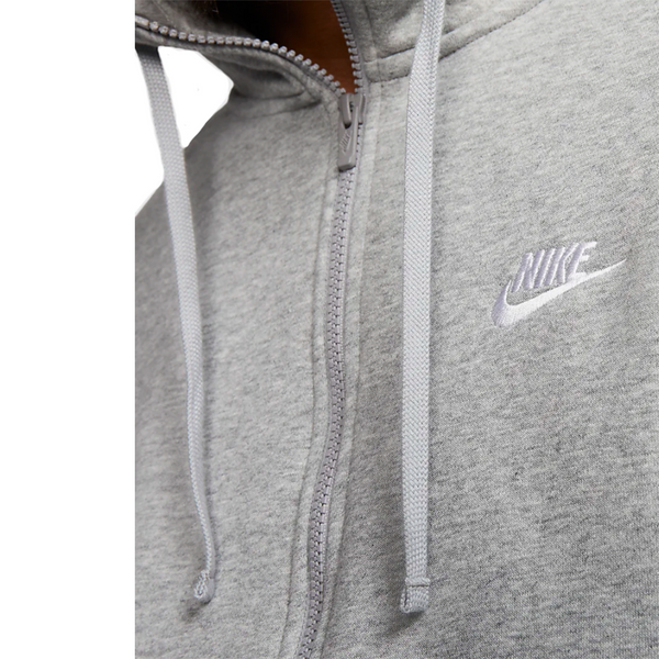 Mens Nike Sportswear Club Fleece Full-Zip Hooded Jacket Grey