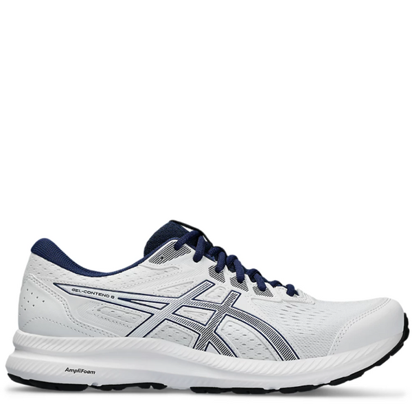 Mens Asics Gel Contend 8 White/Blue Expanse