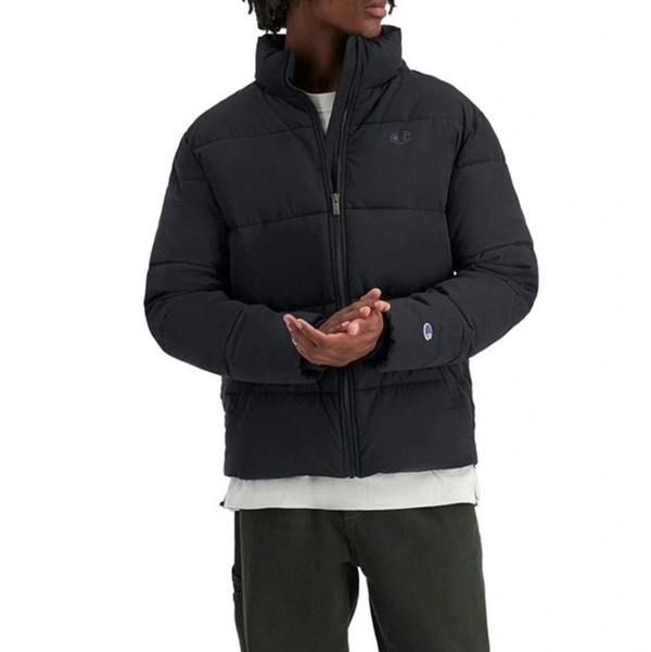 Champion Rochester Tape Puffer Jacket Black