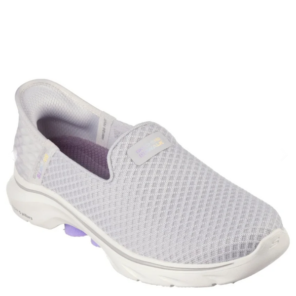 Womens Skechers Slip-In's Go Walk 7 - Daley Grey/Lavender