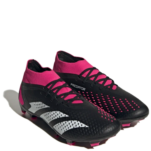 Mens Adidas Predator Accuracy.2  Firm Ground Boots Core Black/White/Shock Pink