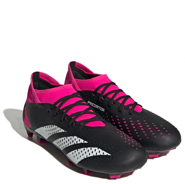 Mens Adidas Predator Accuracy.3 Firm Ground Boots Black/Shock Pink