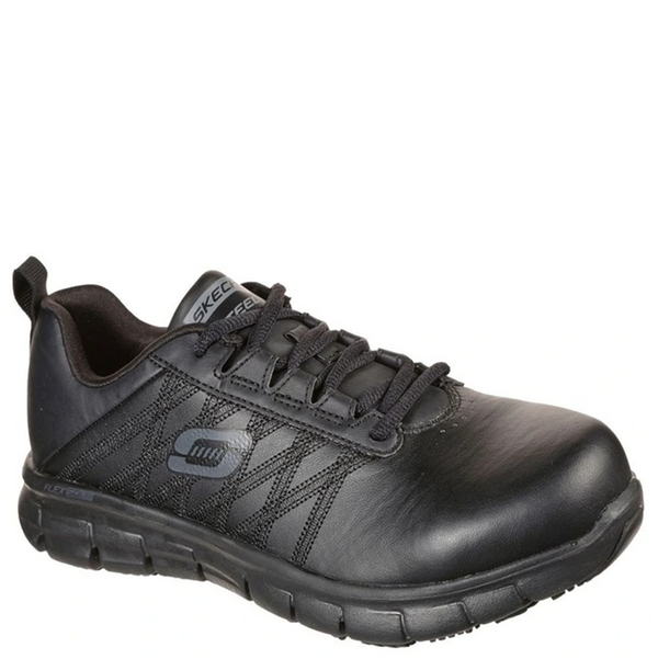 Womens Skechers Work Relaxed Fit - Sure Track Erath SR Black