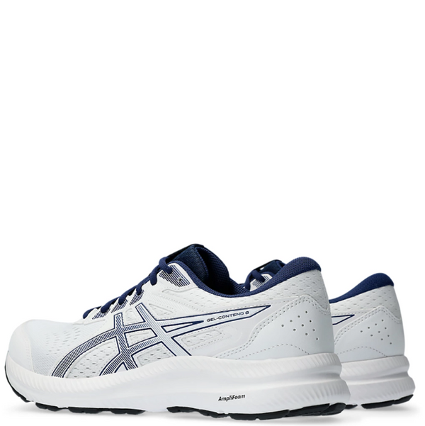 Mens Asics Gel Contend 8 White/Blue Expanse