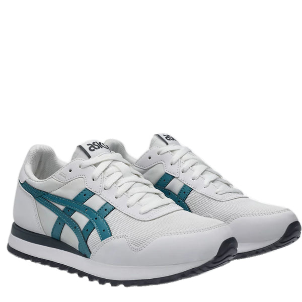 Mens Asics Tiger Runner II White/Blue Teal