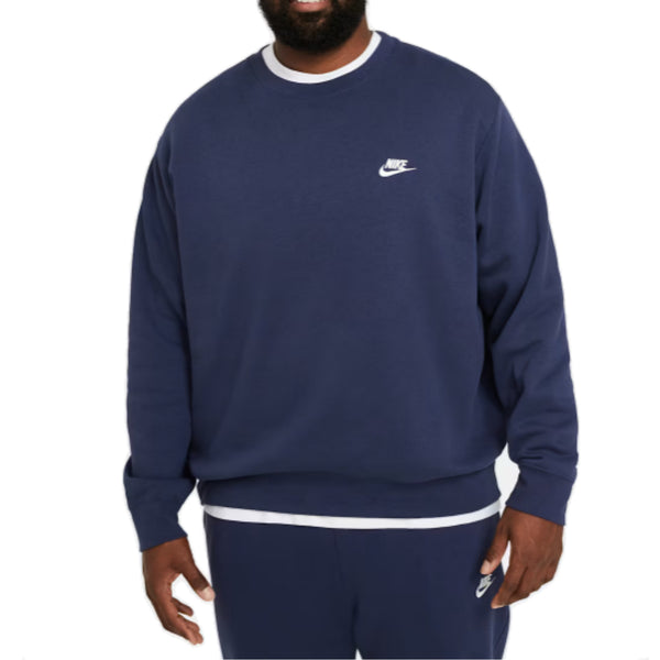 Mens Nike Sportswear Club Fleece Crew Navy
