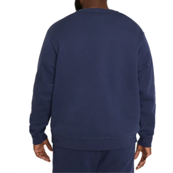 Mens Nike Sportswear Club Fleece Crew Navy