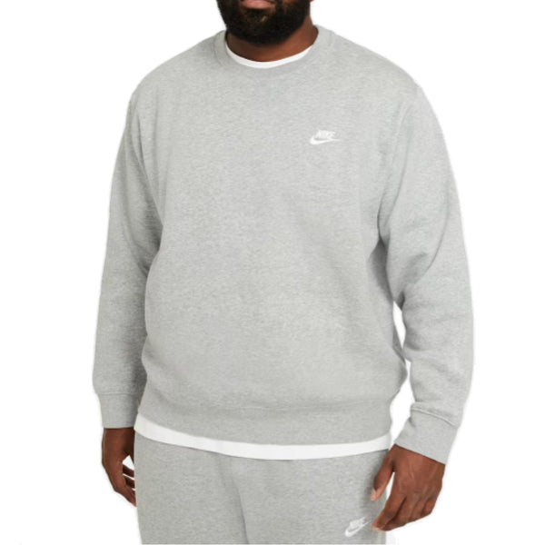 Mens Nike Sportswear Club Fleece Crew Grey