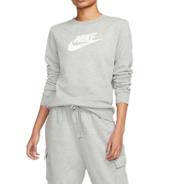 Womens Nike Sportswear Essential Fleece Crew Grey