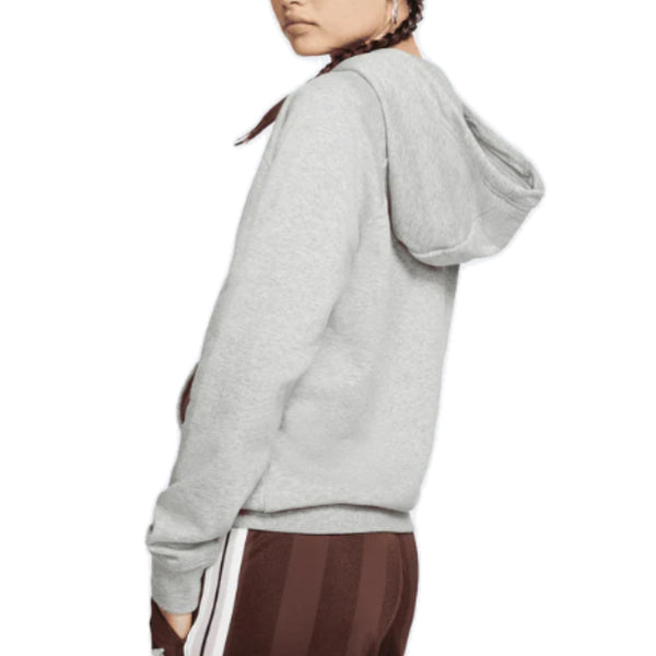 Womens Nike Sportswear Essential Funnel-Neck Fleece Pullover Hoodie Grey