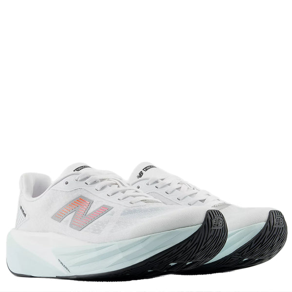 Mens New Balance Fuel Cell Rebel V5 White/Glint Blue