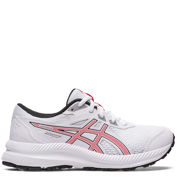 Kids Asics Gel Contend 8 GS White/Electric Red
