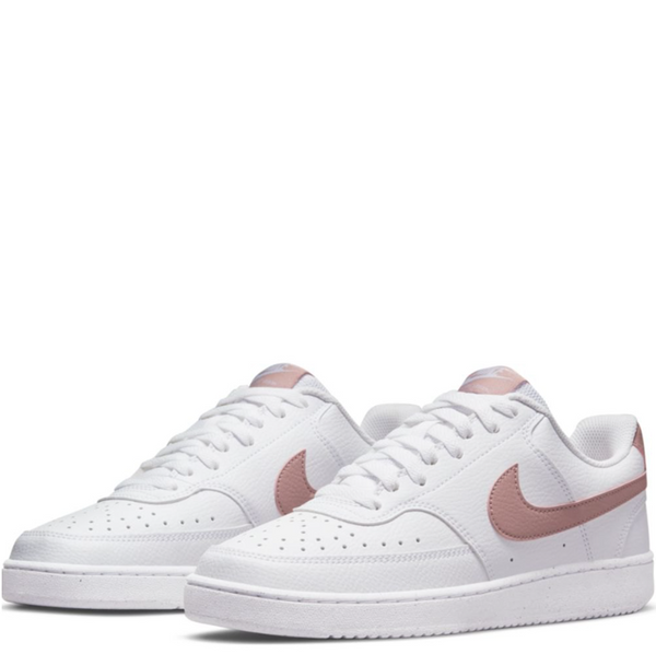 Pair of Womens Nike Court Vision Lo NN White/Pink Oxford