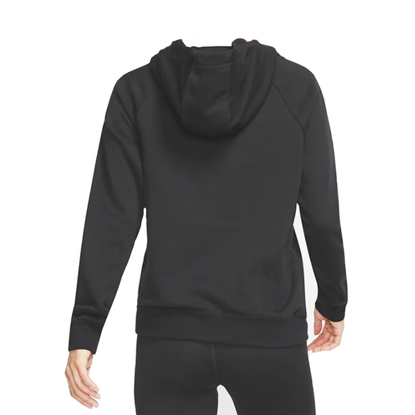 Womens Nike Sportswear Essential Funnel-Neck Fleece Pullover Hoodie Black