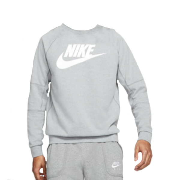 Mens Nike Sportswear Fleece Crew Grey