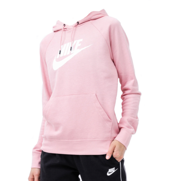 Womens Nike Sportswear Essential Fleece Pullover Hoodie Pink